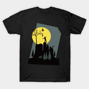 Cat in the moonlight T-Shirt